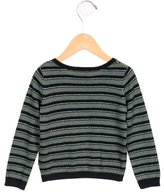 Thumbnail for your product : Bonpoint Girls' Striped Metallic-Trimmed Cardigan