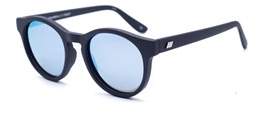 Le Specs Unisex Solid Black Rubber Cubanos 47mm Round Sunglasses.