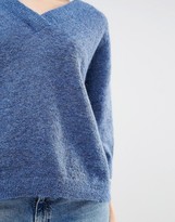 Thumbnail for your product : Selected Liva Chunky Sweater with Cropped Sleeves