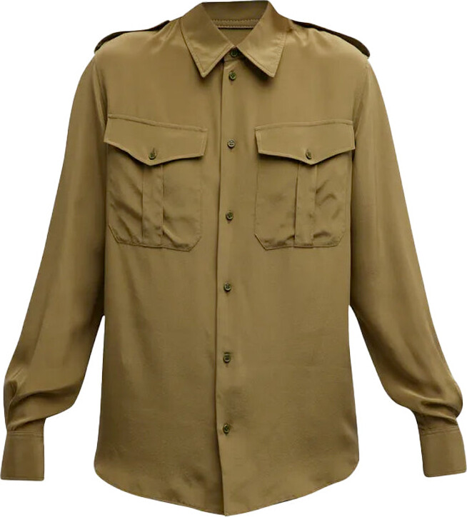 Military Silk Shirt - Ready-to-Wear 1AATID
