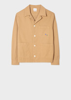Thumbnail for your product : Paul Smith Tan Cotton-Twill Zebra Logo Shirt Jacket