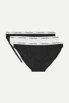 Thumbnail for your product : Calvin Klein Underwear Set Of Three Carousel Stretch-cotton Jersey Briefs