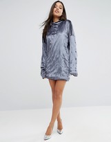 Thumbnail for your product : Missguided Pleated Velvet Oversized Dress