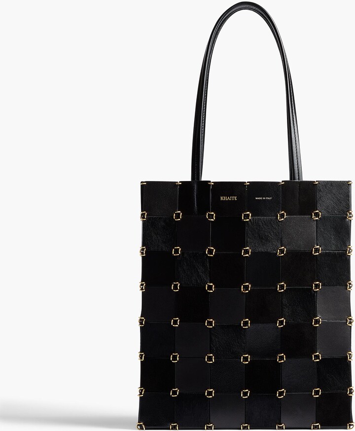 Small Emma Tote in Black Haircalf Multi Leather