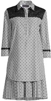 Thumbnail for your product : Piazza Sempione Polka-Dot Stripes Shirtdress