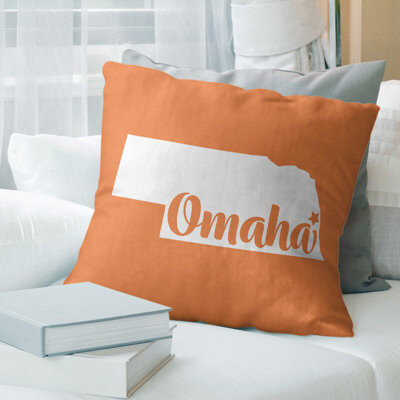ArtVerse US Cities & States Linen Pillow