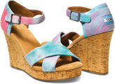 Thumbnail for your product : Toms Pink and Blue Tie Dye Women's Strappy Wedges