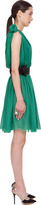 Thumbnail for your product : Lanvin Green Silk Drape Dress