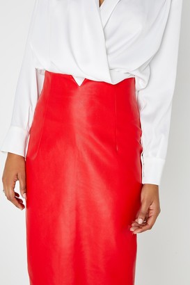 Outrageous Fortune PU Pencil Skirt