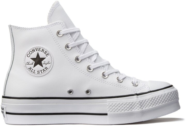 Converse Chuck Taylor All Star Lift Leather Hi Trainers - ShopStyle Shoes