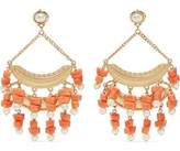 Thumbnail for your product : Kenneth Jay Lane Gold-tone, Faux Pearl And Bead Earrings