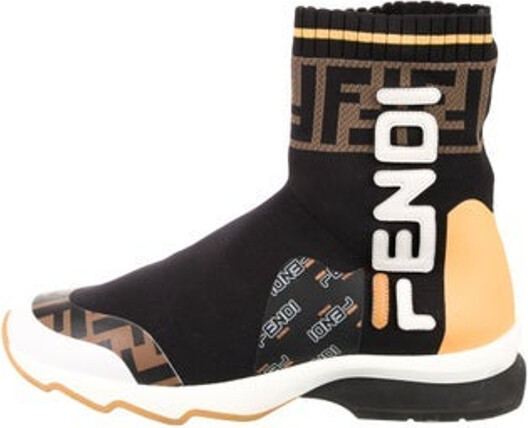 Fendi Ankle Boots Black Printed Zucca FF Logo Rubber Trim Square-Toes Multistrap Includes Box & Dust Bag Designer
