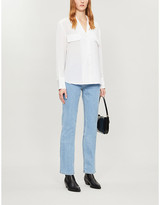 Thumbnail for your product : Frame Revere-collar silk blouse