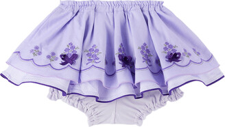 Anna Sui Baby Purple Tiered Skirt
