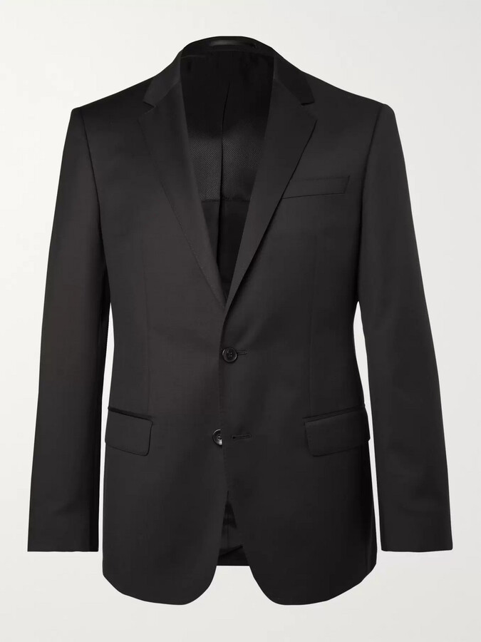 hugo boss slim fit suit black