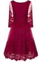 Dorothy Perkins Womens *Chi Chi London Berry 3/4 Sleeve Prom Dress