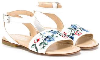 Ermanno Scervino embroidered flower sandals