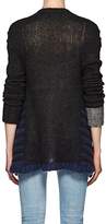 Thumbnail for your product : Barneys New York Women's Striped Mohair-Blend Double-Breasted Cardigan - Dark Gray