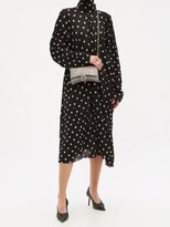 Thumbnail for your product : Balenciaga Tie-neck Polka-dot Ribbed Dress