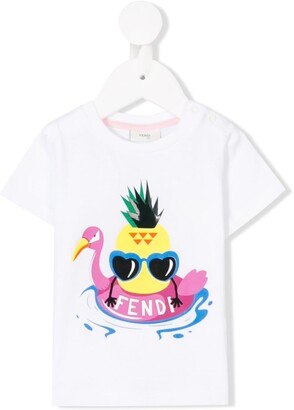 Fendi Kids logo print T-shirt