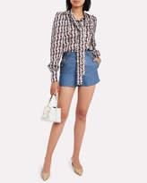 Thumbnail for your product : Derek Lam 10 Crosby High Rise Cotton-Linen Shorts