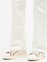 Thumbnail for your product : Loewe Anagram-embroidered Canvas High-top Trainers - Brown Multi