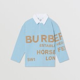 Thumbnail for your product : Burberry Childrens Long-sleeve Horseferry Print Cotton Polo Shirt