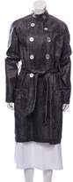 Thumbnail for your product : Tuleh Embossed Leather Trench Coat Black Tuleh Embossed Leather Trench Coat