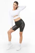 Thumbnail for your product : Forever 21 Uncensored Graphic Biker Shorts