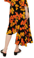 Thumbnail for your product : Topshop Linear Floral Midi Skirt