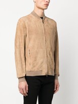 Thumbnail for your product : Salvatore Santoro Logo-Charm Leather Jacket