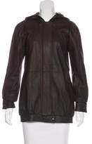 Thumbnail for your product : Madison Marcus Hooded Leather Jacket
