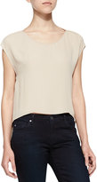 Thumbnail for your product : Alice + Olivia Cap-Sleeve Top with Cutout Back