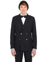 Thumbnail for your product : Façonnable Double Breasted Wool Canvas Jacket