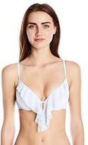 Thumbnail for your product : Kensie Women's Ruffle Push-Up Bikini Top With Three-Way Back