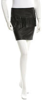 leather fringe skirt - ShopStyle