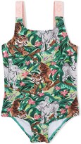 Thumbnail for your product : Kenzo Kids Tiger tropical print swimsuit