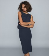 Thumbnail for your product : Reiss CLAUDINE DRAPED KNITTED DRESS Navy