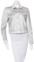 Thumbnail for your product : Barbara Bui Eyelash Leather Collared Jacket w/ Tags