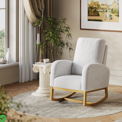 Isabelle & Max High-Back Rocking Chair Nursing Rocking Chairs with Armrest Modern Rocker Chair