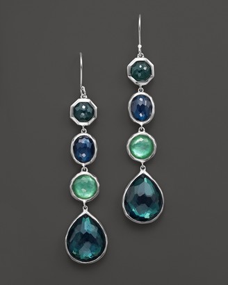 Ippolita Rock Candy Sterling Silver 4 Stone Drop Earrings in Neptune