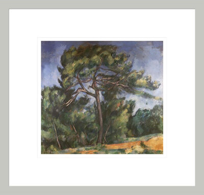 Red Barrel Studio The Great Pine by Paul Cézanne -Framed Giclee Print