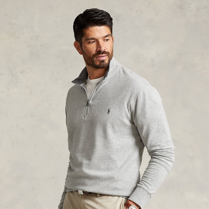 Polo Ralph Lauren Men's Gray Half-Zip Sweaters | ShopStyle