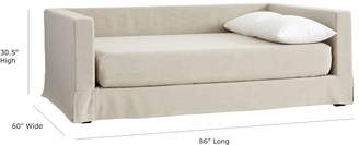 Pottery Barn Teen Jamie Daybed Frame + Daybed Slipcover + Mattress Slipcover, Full, Flax Washed Grainsack, QS EXEL