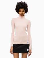 Thumbnail for your product : Calvin Klein wool blend turtleneck logo sweater