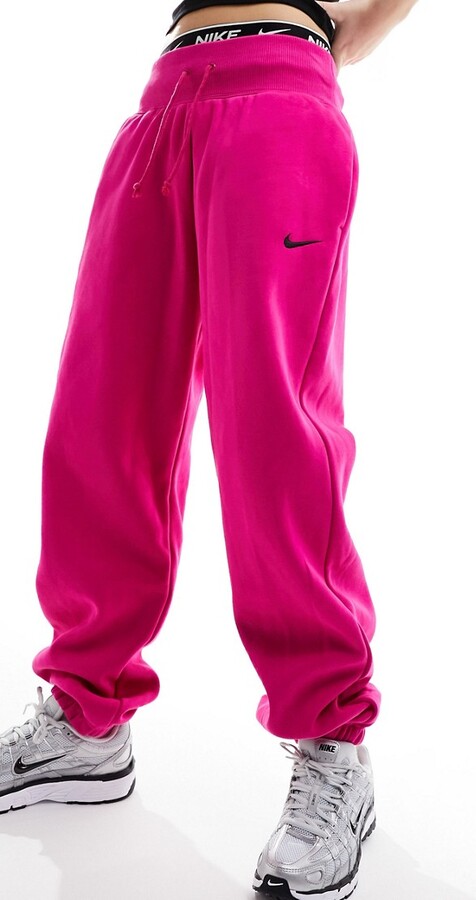 Nike Streetwear oversized fleece wide leg jogger in dark grey