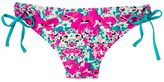 Thumbnail for your product : California Waves Floral-Print Side-Tie Bikini Bottom
