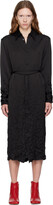 Black Crinkled Midi Dress 