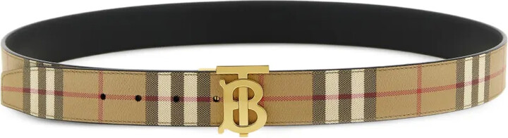 Burberry Checked Monogram Reversible Belt
