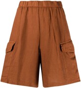 Thumbnail for your product : Barena High-Waisted Linen Shorts